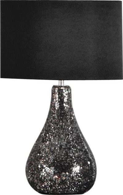 Heart of House - Eloise Crackle Finish - Table Lamp - Black